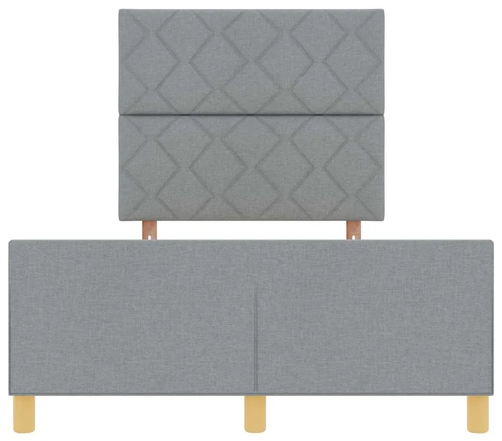 Cama vidaXL Cinza Claro 120x200 cm em Tecido