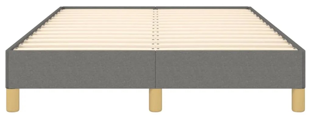 Estrutura de cama sem colchão cinza escuro 120x190 cm tecido