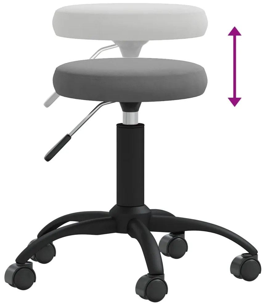 Banco de massagens veludo cinzento-escuro
