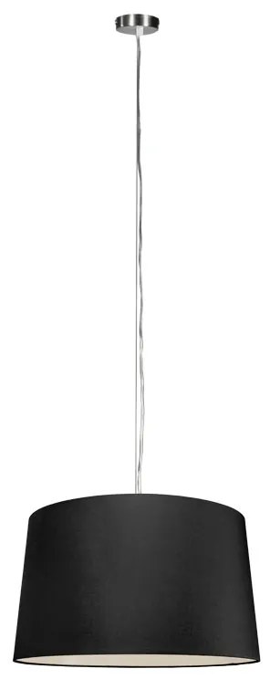 Candeeiro de suspensão moderno em aço com abajur 45 cm preto - Cappo 1 Design,Country / Rústico,Moderno