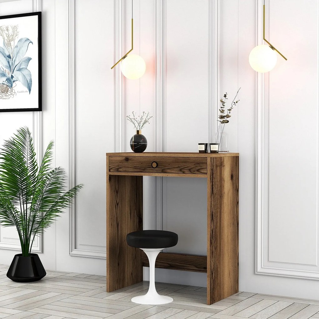 Mesa de Maquilhagem Lizbon – Nogueira – 70x40x84,7 cm