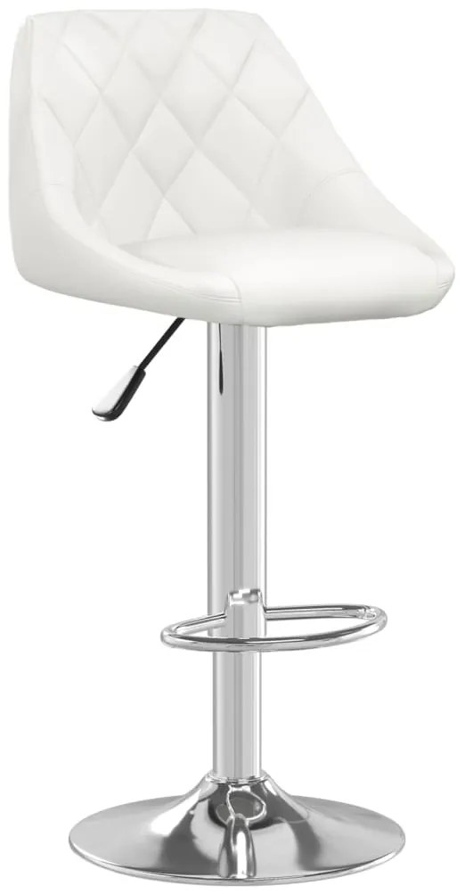 Bancos de bar 2 pcs couro artificial branco