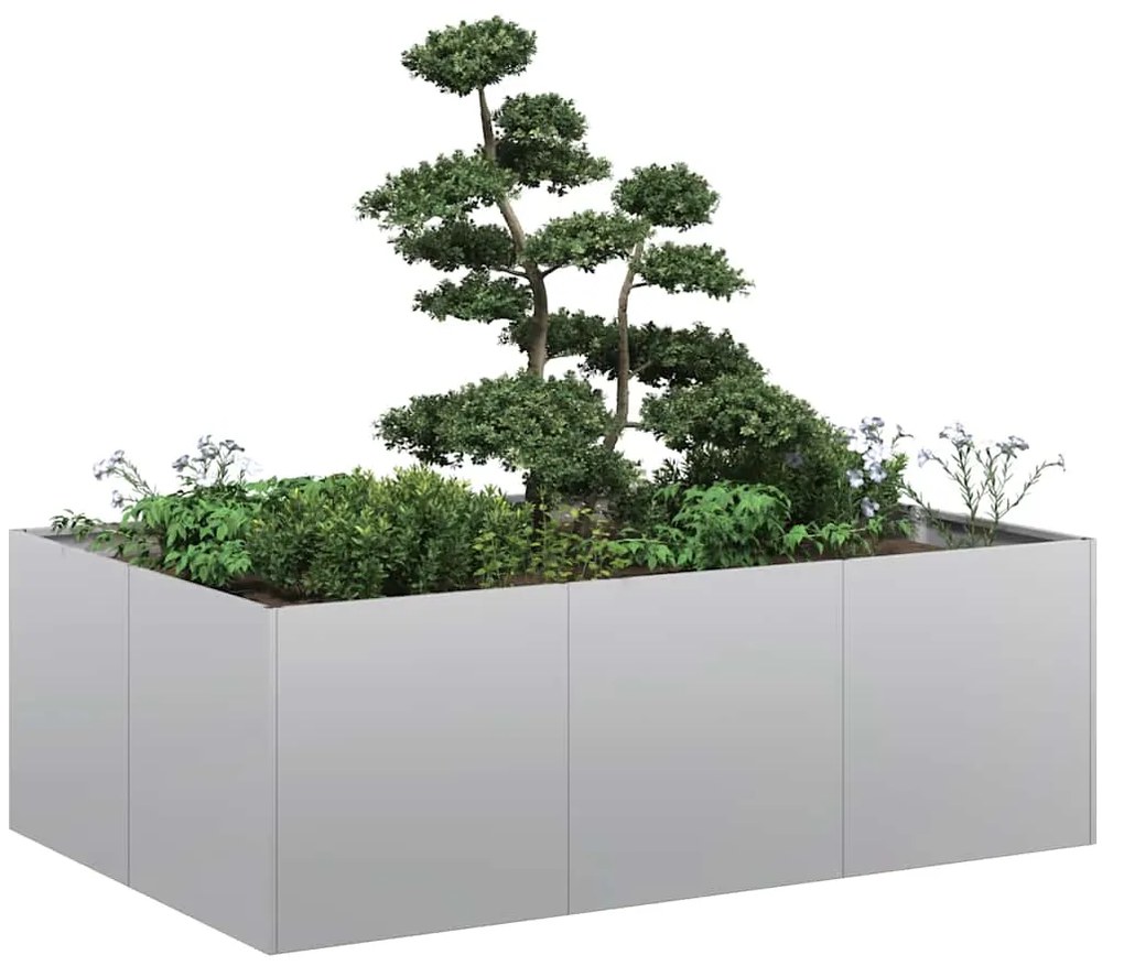 vidaXL Planter 120x80x40 cm aço galvanizado
