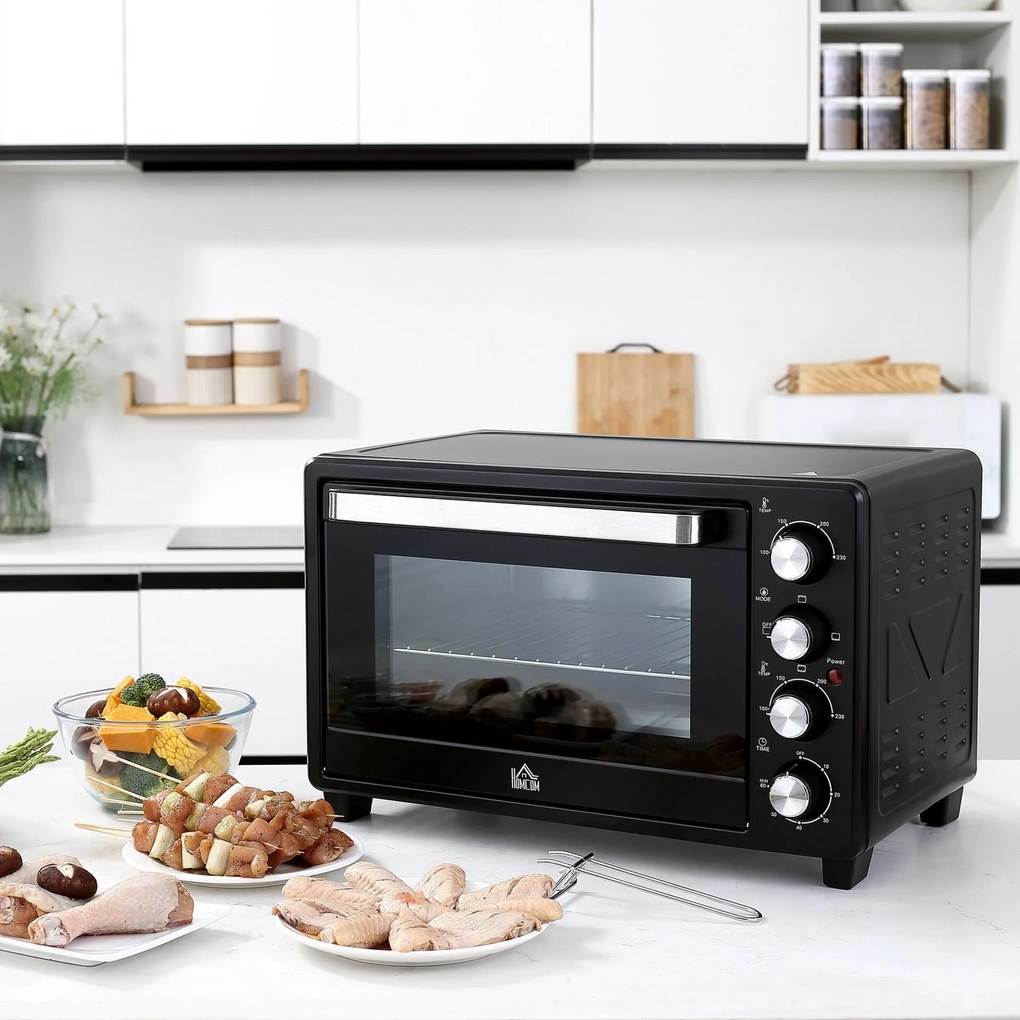 Mini-Forno com 3 Modos de Aquecimento e Temperatura até 230ºC