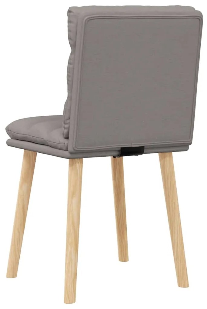 Cadeiras de jantar 2 pcs tecido cinzento-acastanhado