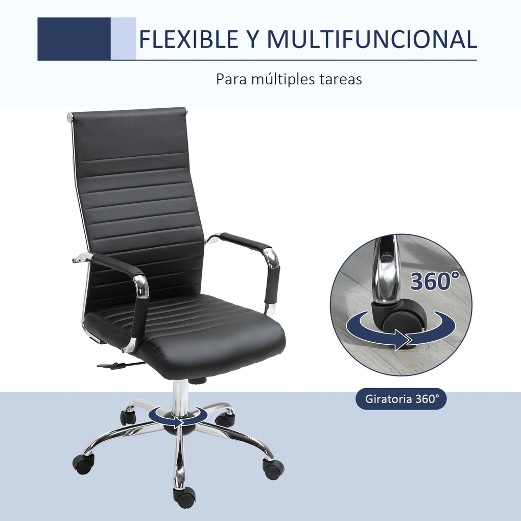 Vinsetto Cadeira de Escritório Ergonômica Giratoria 360° Inclinável co