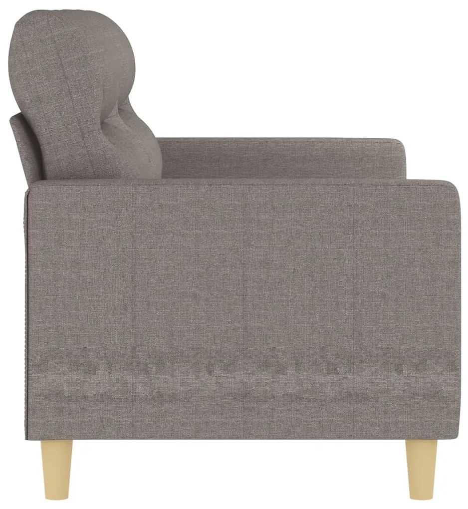 Sofá de 2 lugares tecido 140 cm cinzento-acastanhado