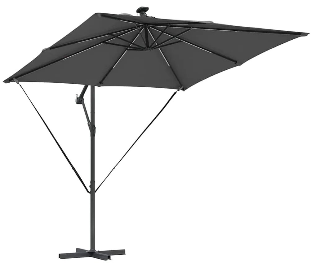 Guarda-sol de Bananeira Cantilever Antracite 249 x 249 x 250 cm