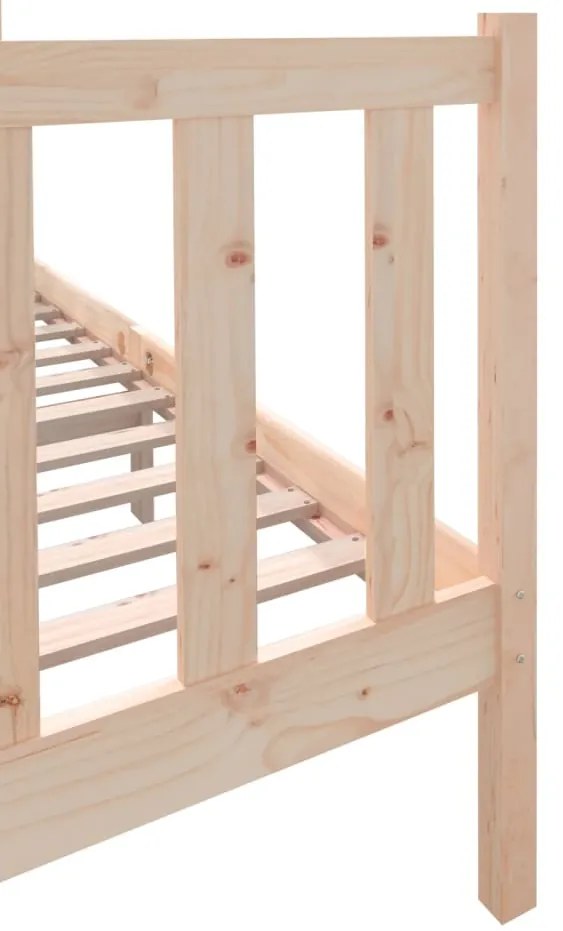 Estrutura de cama 140x190 cm pinho maciço