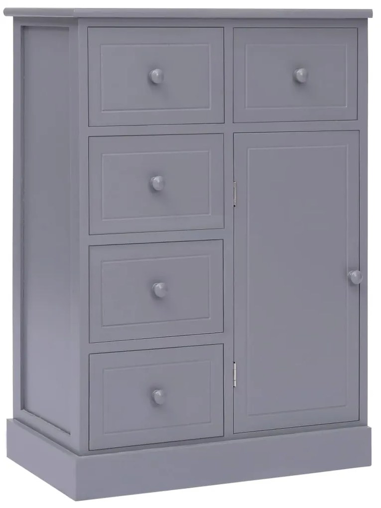 Aparador com 10 gavetas 113x30x79 cm madeira cinzento
