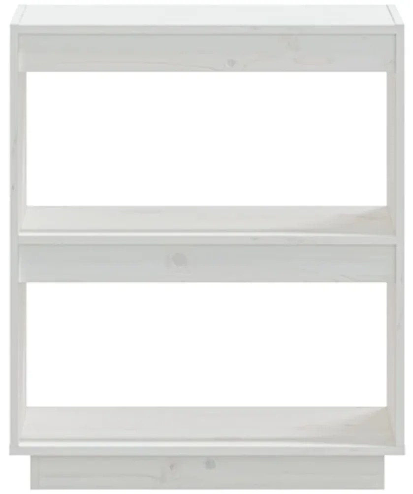 Estante madeira de pinho maciça 60x35x71 cm branco