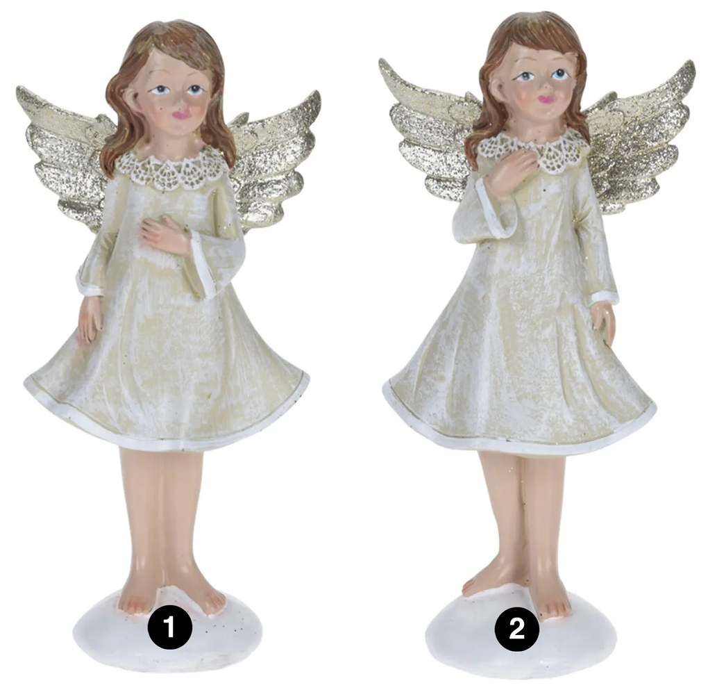 Anjo Cerâmica Branco 15CM