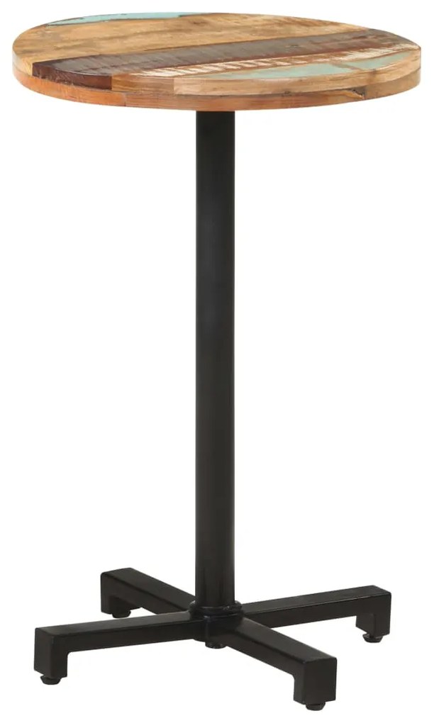 320287 vidaXL Mesa de bistrô redonda Ø50x75 cm madeira recuperada maciça