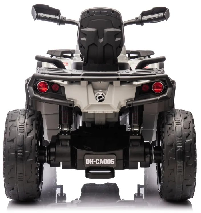 Moto 4 elétrica para crianças 12V Can Am Outlander 4×4 200W rodas Espuma EVA, assento couro Carga até 50Kg Cinzenta