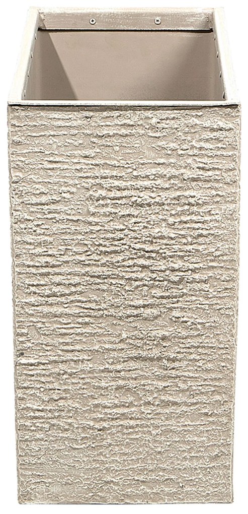 Vaso para plantas creme claro 25 x 60 x 45 cm EDESSA Beliani