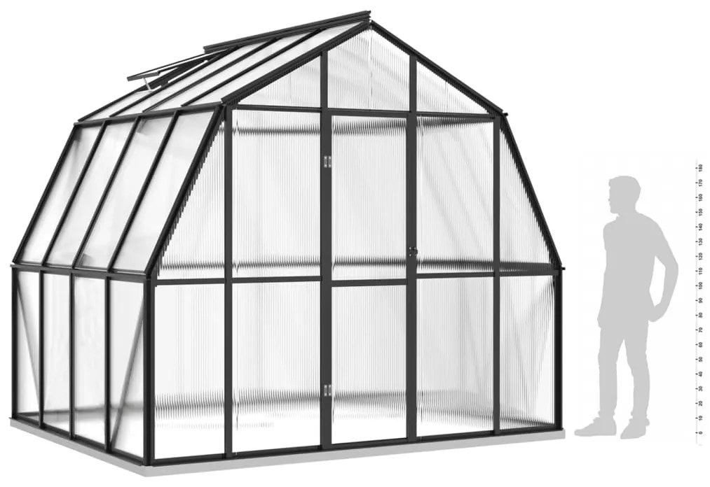 Estufa GreenHouse com Base - 6,43 m² - Estrutura em Aluminio e Aço