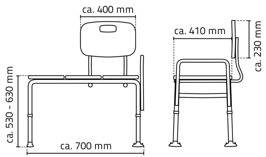Assento para banheira 150 kg branco A0120101