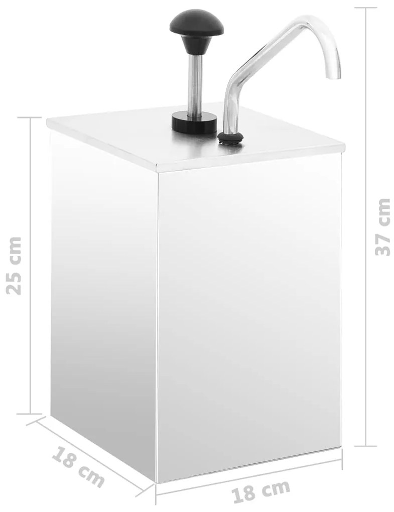 Dispensador de molhos aço inoxidável 3,5 L