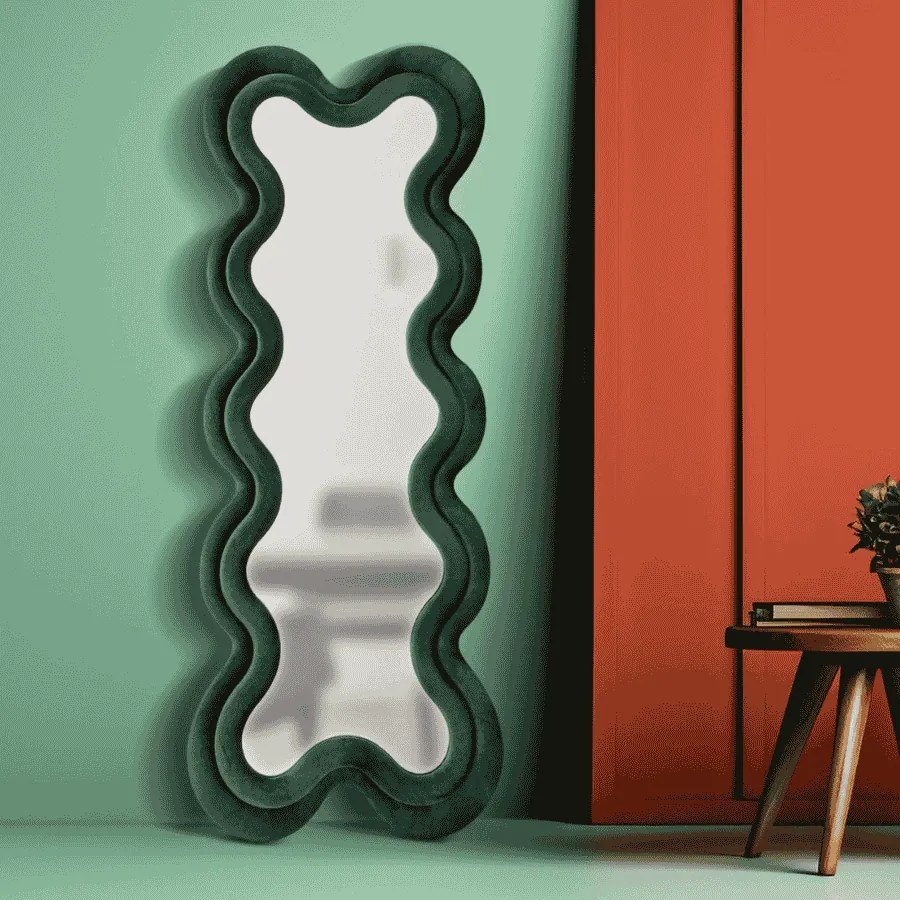 ESPELHO DE PAREDE MONICA VERDE 58X4X160 CM VERDE