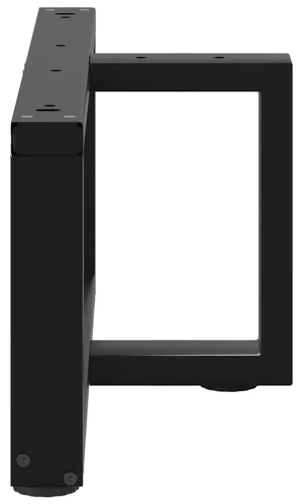 Pés para mesa de centro em forma de T, 2 peças, preto, 70x25x(30-31) c