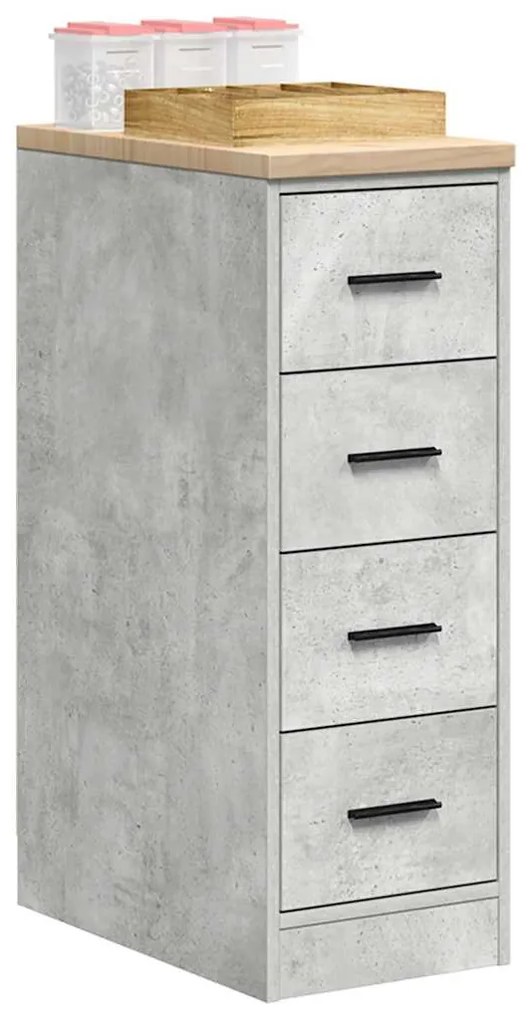 vidaXL Armário de arrumação de garagem betão cinzento 30x51x85 cm