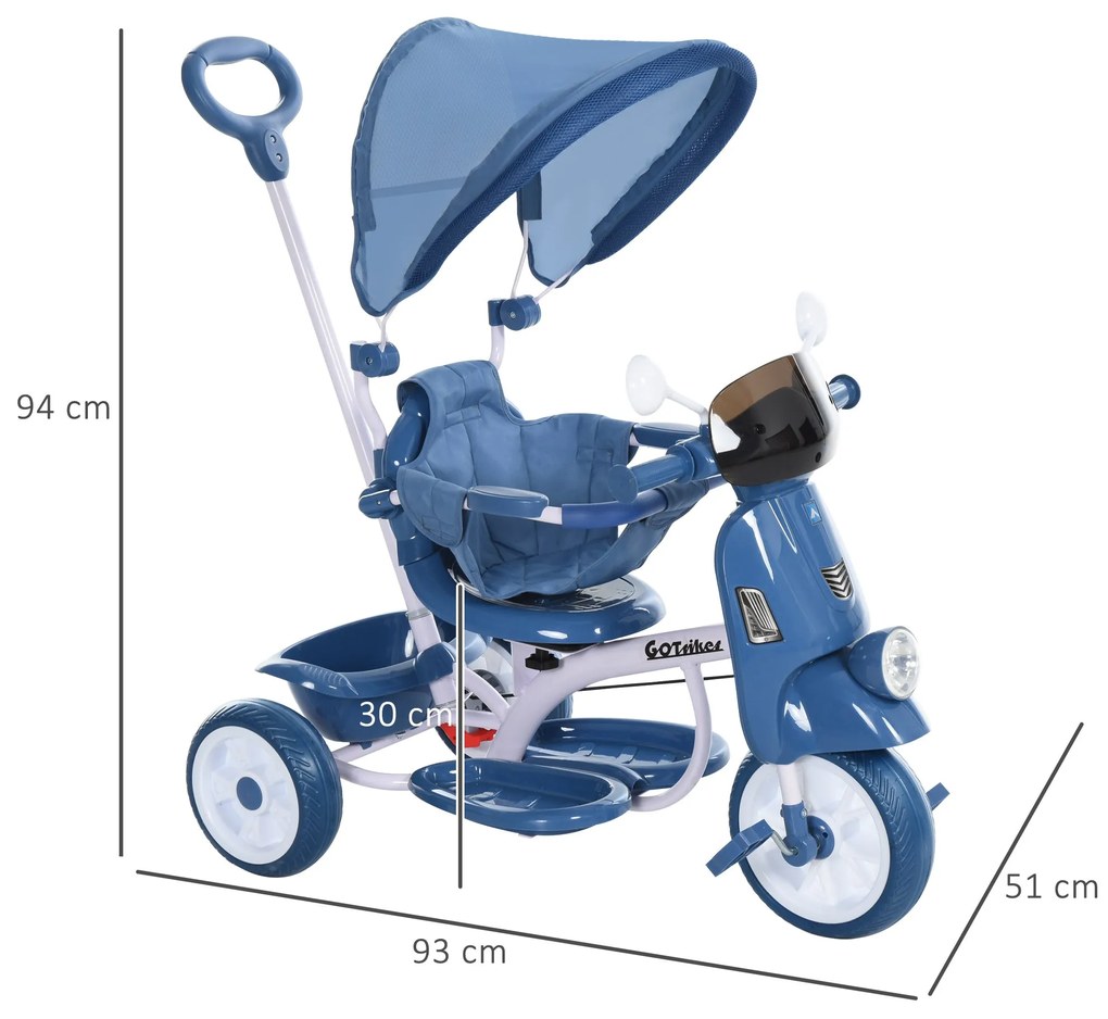 Triciclo evolutivo infantil Carrinho de criança Com função de luz e mú
