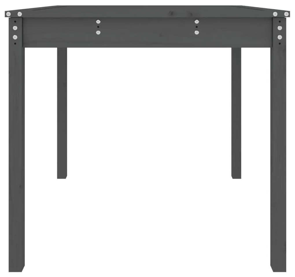 Mesa de jardim 82,5x82,5x76 cm madeira de pinho maciça cinzento