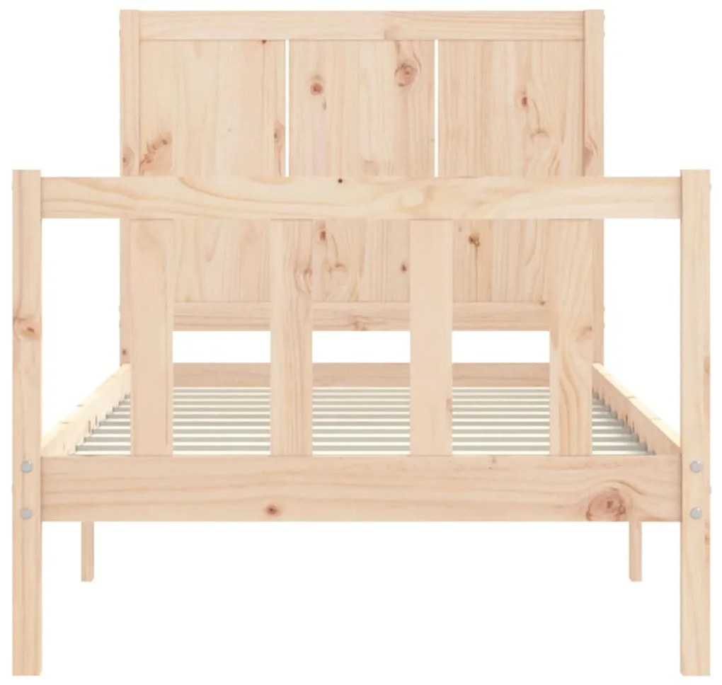 Cama sem colchão 100x200 cm madeira de pinho maciça