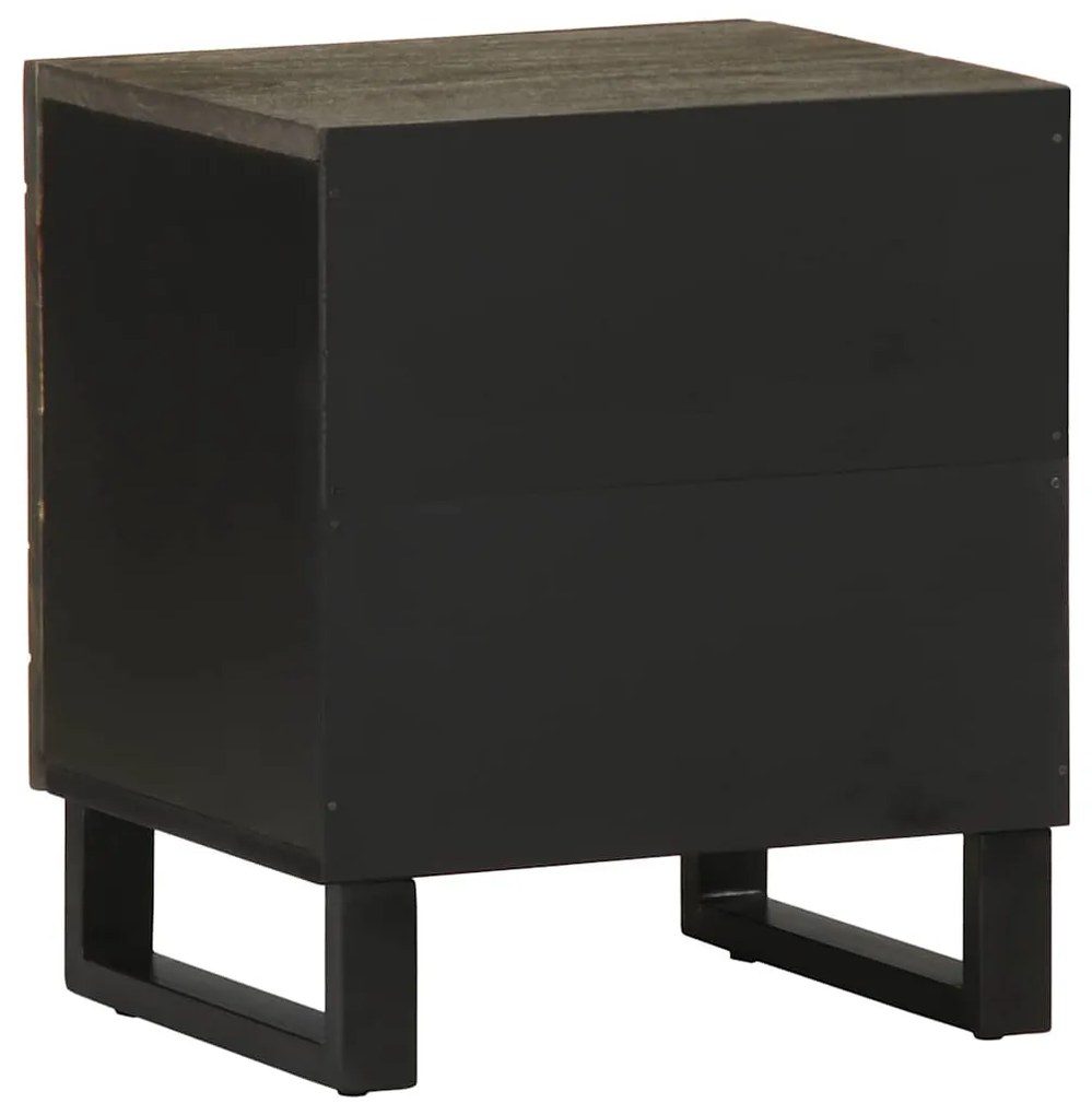 Mesa de cabeceira 40x33x46 cm madeira de mangueira maciça preto