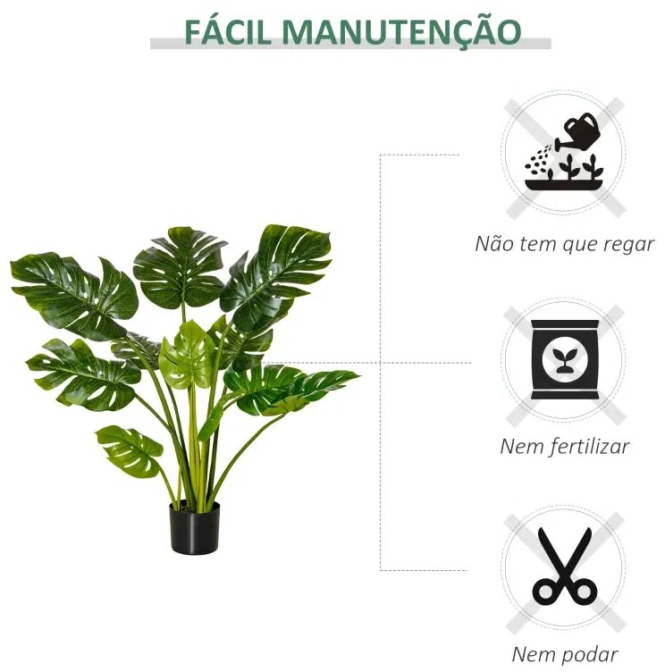 Planta Artificial Tropical Costela de Adão de 110cm