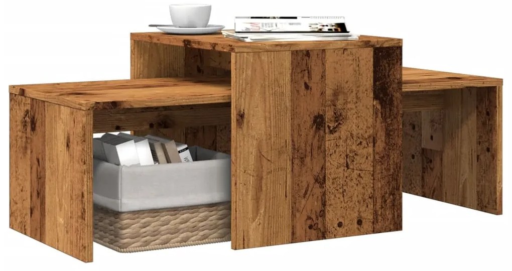 Mesa de centro 100x48x40 cm derivados de madeira madeira velha