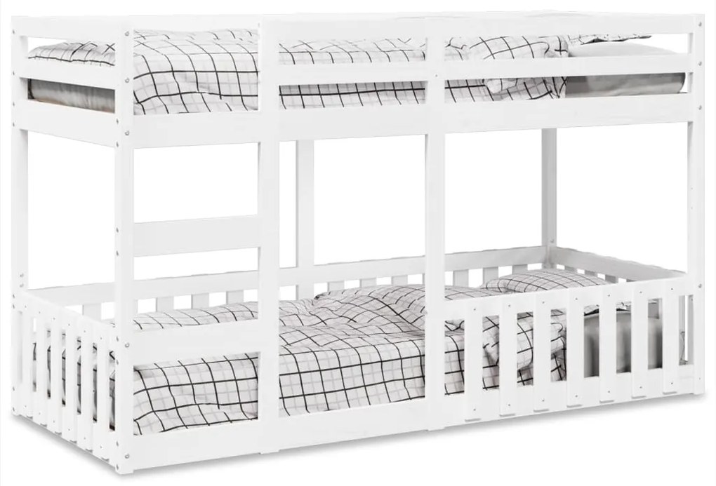 vidaXL Beliche 80x200 cm madeira de pinho maciça branco