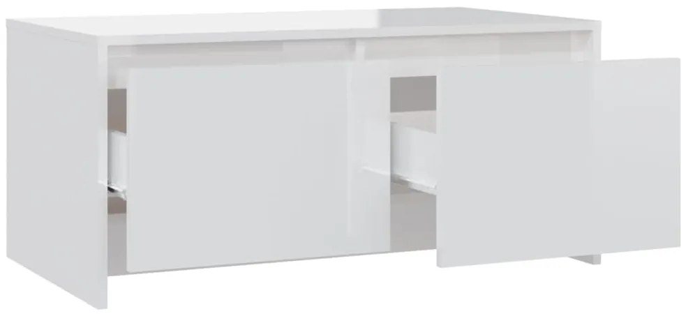 Mesa de centro 90x50x41,5 cm derivados madeira branco brilhante