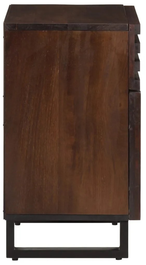 Mesa de cabeceira 50x34x60 cm madeira mangueira maciça castanho