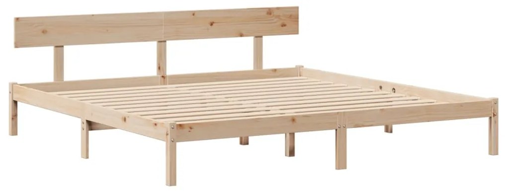 Cama sem colchão 200x200 cm madeira de pinho maciça