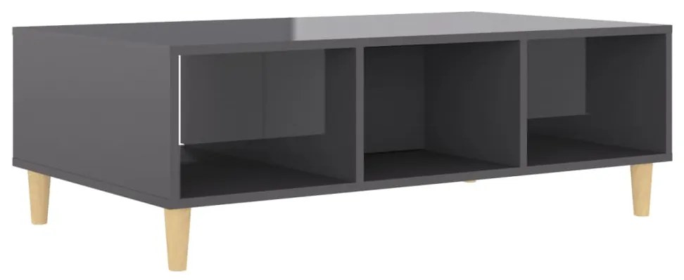 Mesa de centro derivados de madeira cinza brilhante