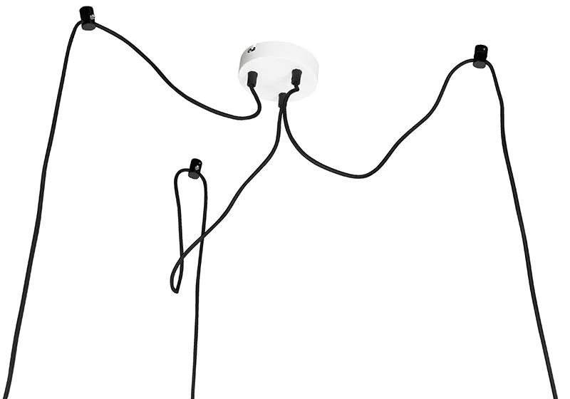 Conjunto de 3 lâmpadas escandinavas suspensas brancas com ouro - Depeche Moderno