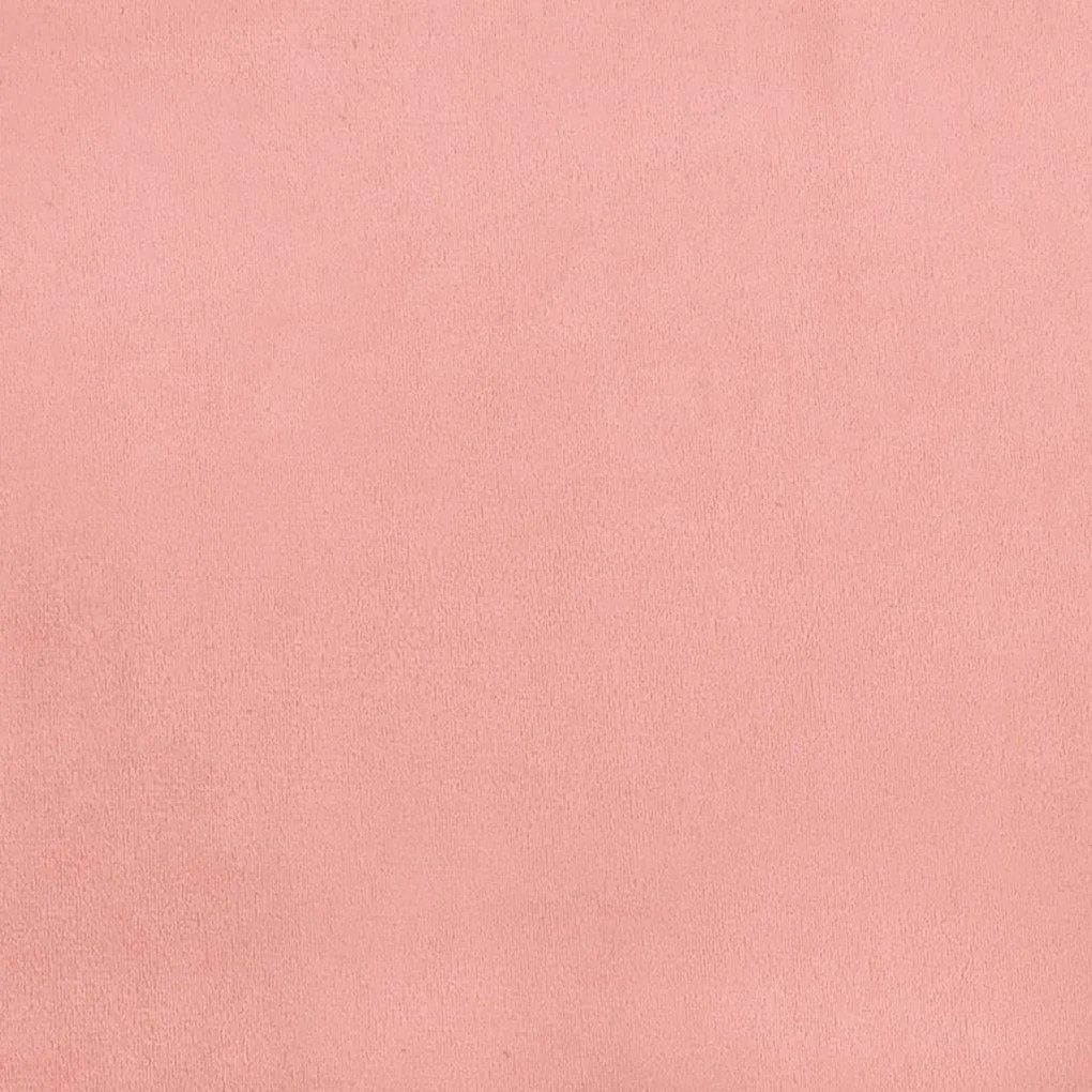 Estrutura de cama 120x200 cm veludo rosa