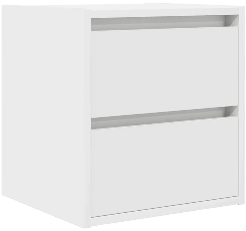 Mesas de cabeceira de parede 2 pcs 38x34x40cm branco
