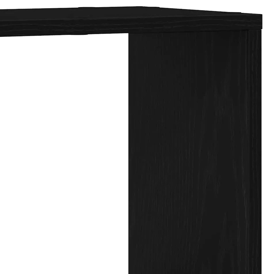 Estante vidaXL Preta Carvalho 100x24x32 cm em Madeira Estruturada