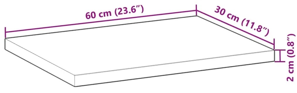 Prateleiras flutuante 4pcs 60x30x2cm acácia maciça não tratada