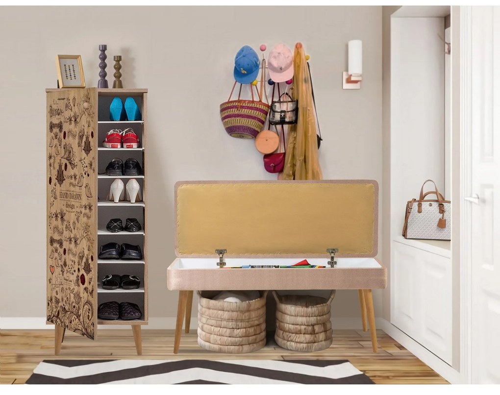 Conjunto de Mobiliário de Entrada Filinta – Sonomo Stone – Armário: 50