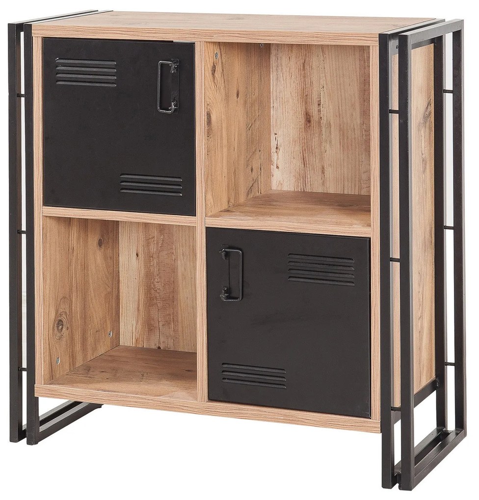 Estante Cosmo – Pinho Atlântico Preto – 89x89x35 cm