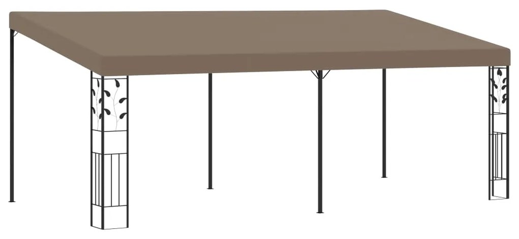 vidaXL Gazebo de parede 6x3x2,5 m cinzento-acastanhado