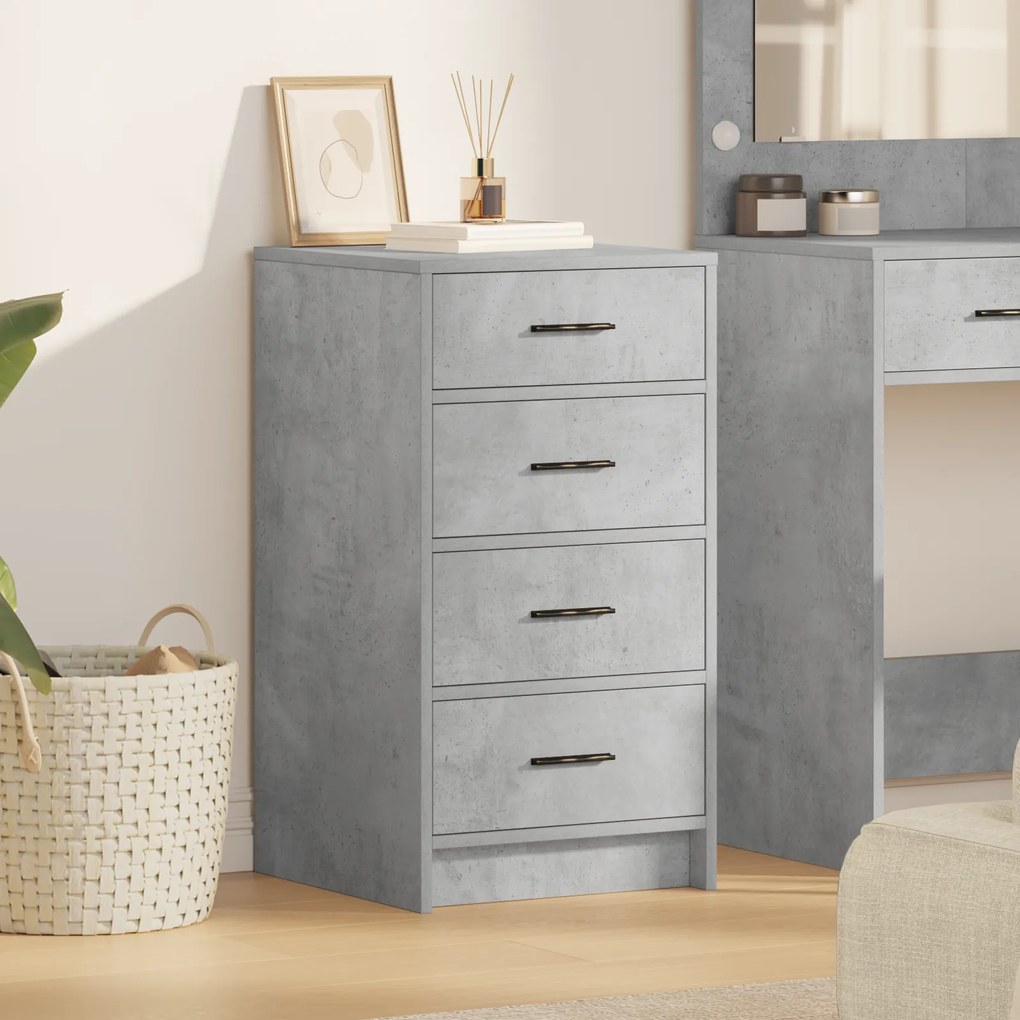 vidaXL Buffet Cinzento de Concreto 40x41x75 cm Madeira Engenhada