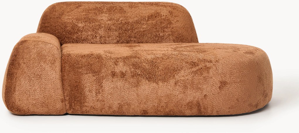 Chaise longue em teddy-bouclé Wolke (2 lugares)
