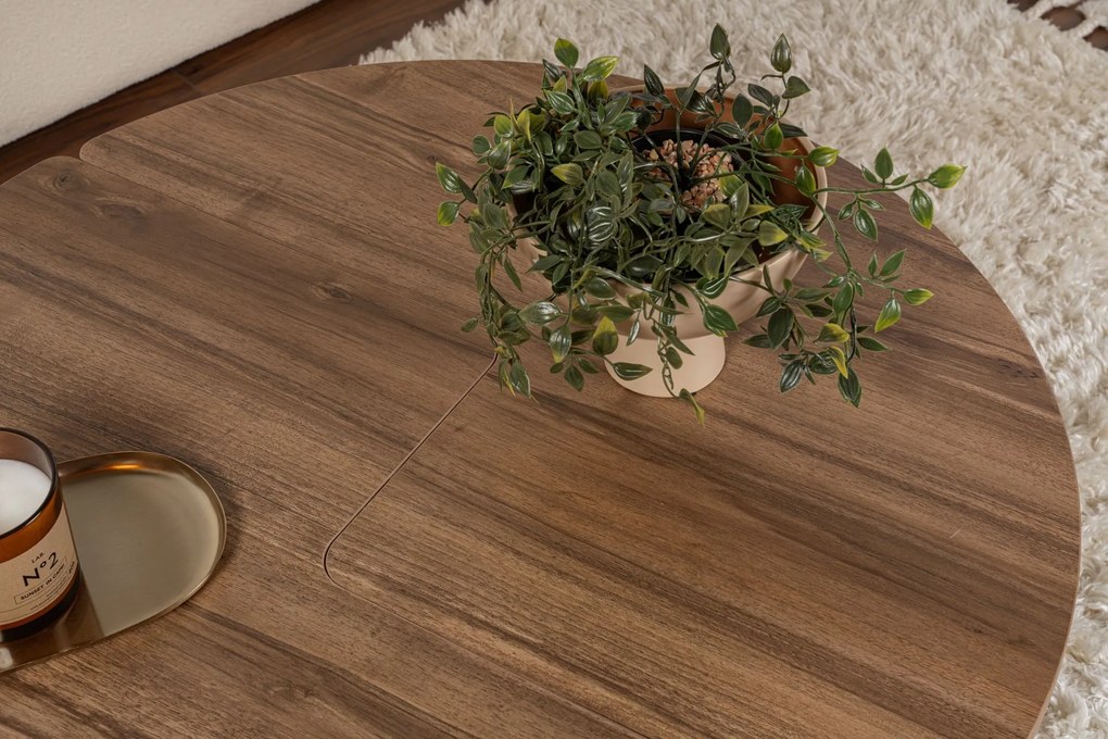 Mesa de Centro Moira – Nogueira – Ø90 x 41 cm