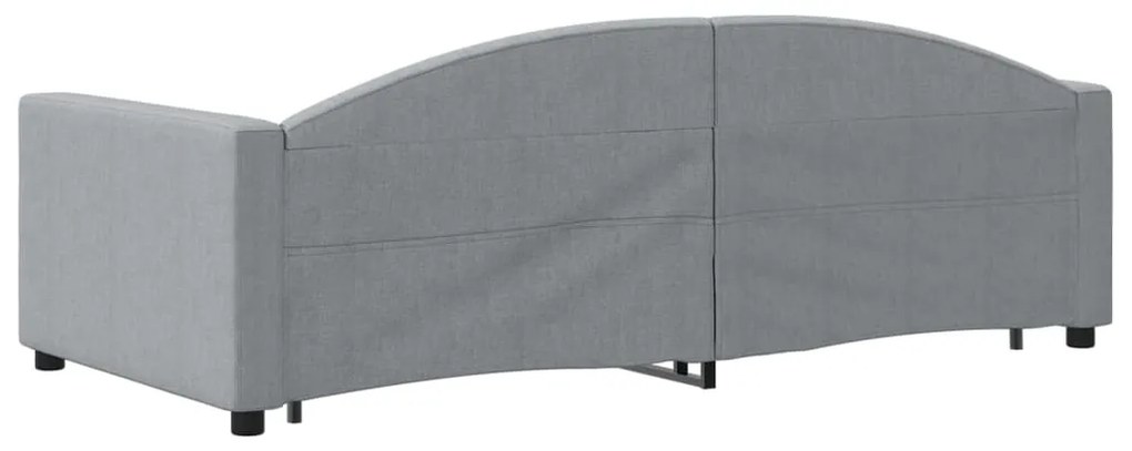 Sofá-cama c/ gavetão e gavetas 90x190 cm tecido cinzento-claro