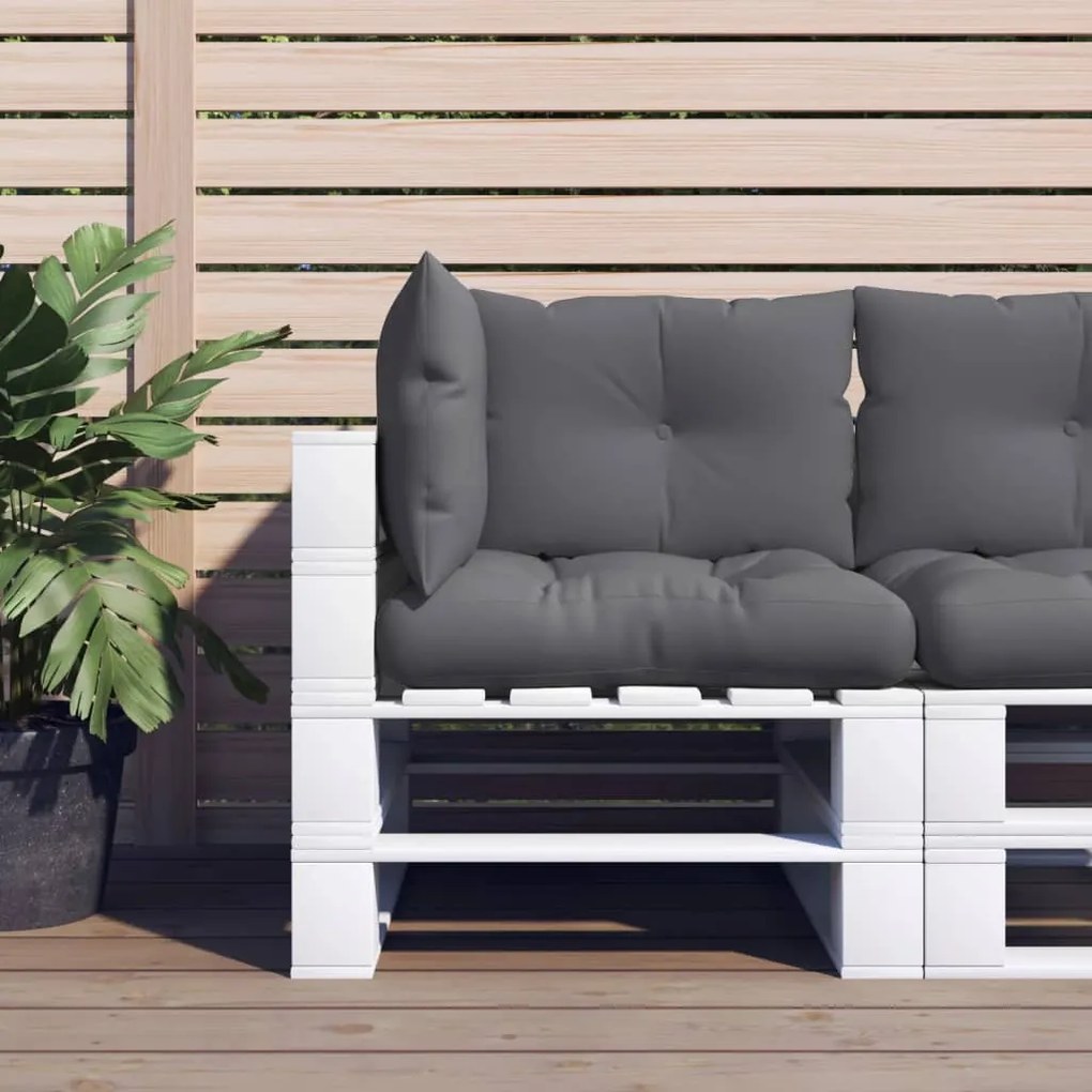 47466 vidaXL Almofadões de paletes 3 pcs tecido antracite