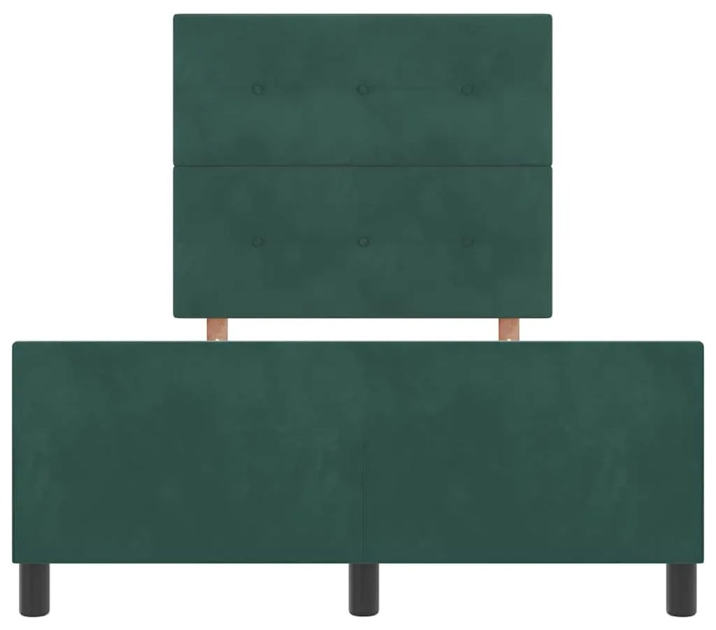 Cama vidaXL Verde Escuro 120x200 cm Veludo